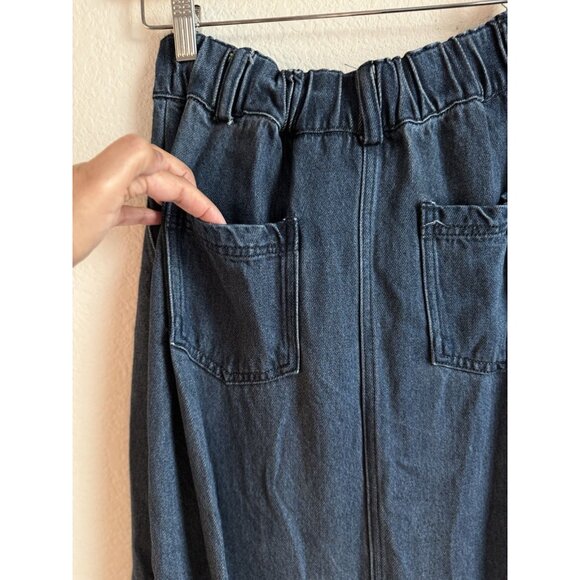 YFB Young Fabulous & Broke Wide-Leg High Rise Elastic Waist Jeans Skirt Sz S Y2K - Picture 9 of 13